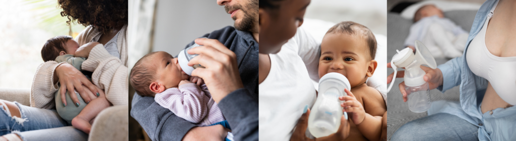 Collage, Diverse Families, Maternity, Newborn, Breastfeeding, Chestfeeding